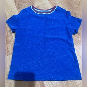Blue Toddler Boy T-Shirt with Striped Collar